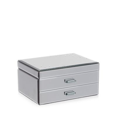 Silver jewel embellished accessories box